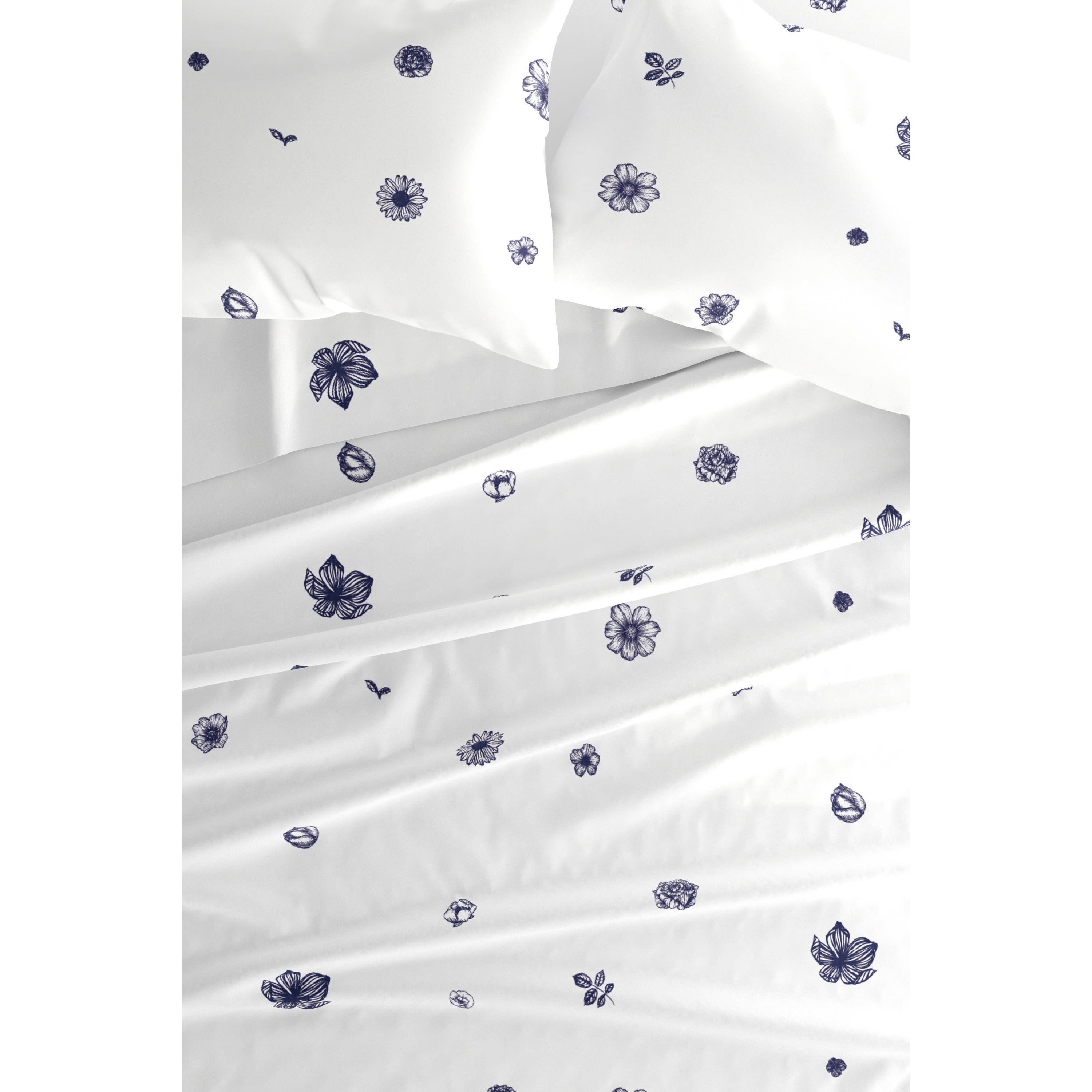 Sheet Set 4-Piece Patterned Microfiber Garden Farmhouse Ultra Soft Bedding