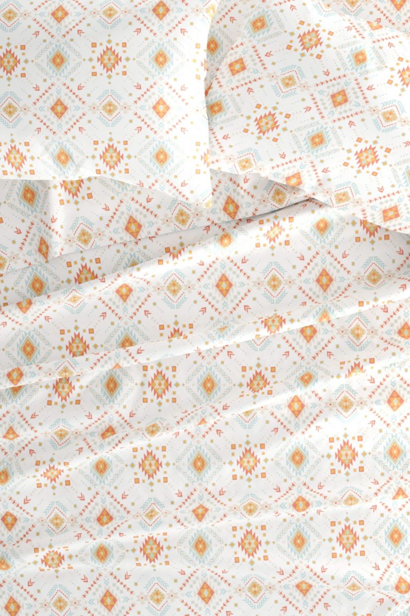 Sheet Set 4-Piece Patterned Microfiber Bohemian Ultra Soft Bedding