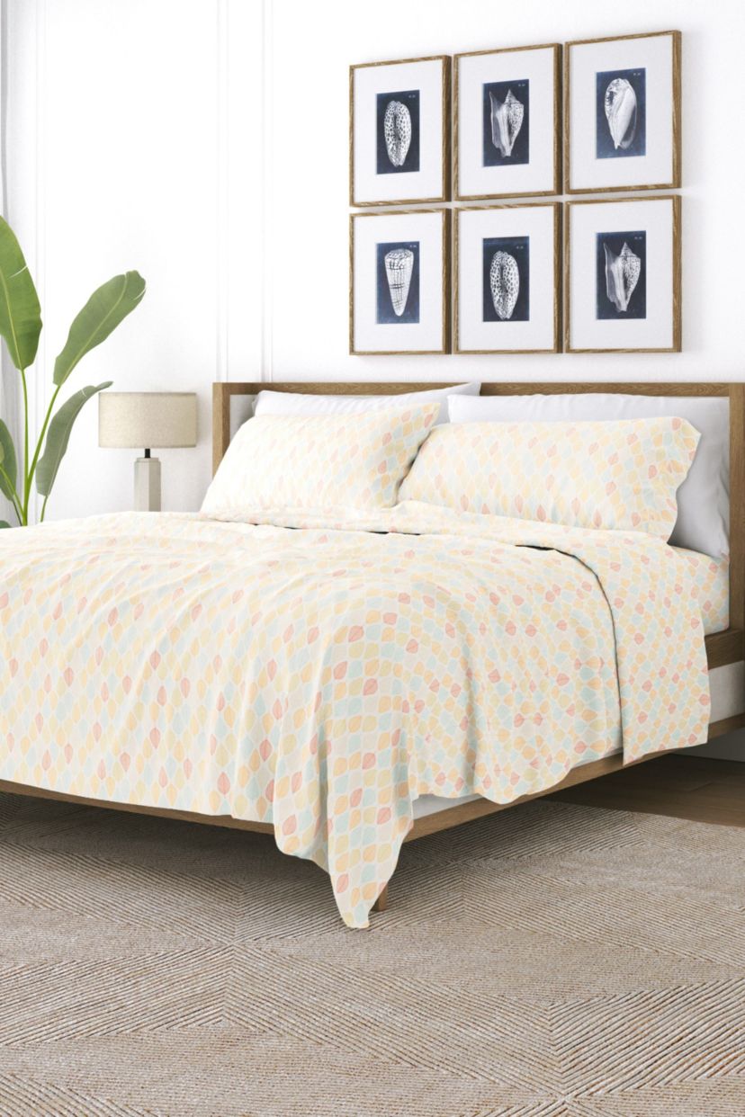 Sheet Set 4-Piece Patterned Microfiber Bohemian Ultra Soft Bedding