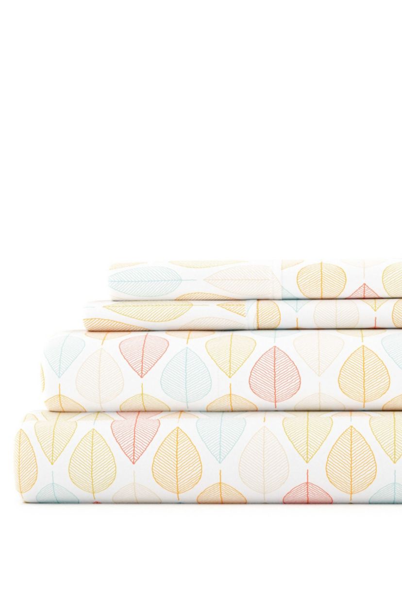 Sheet Set 4-Piece Patterned Microfiber Bohemian Ultra Soft Bedding