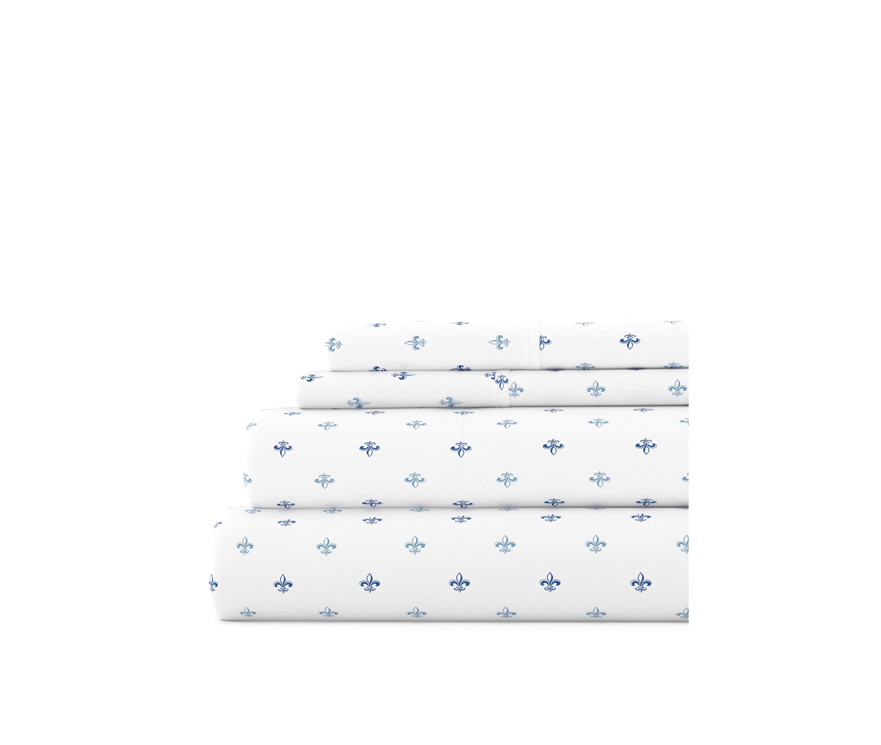 Sheet Set 4-Piece Patterned Microfiber Classic Essentials Ultra Soft Bedding