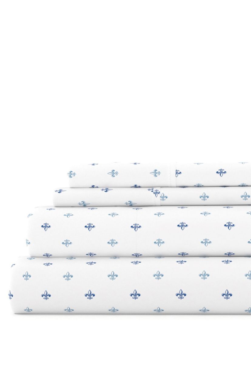 Sheet Set 4-Piece Patterned Microfiber Classic Essentials Ultra Soft Bedding