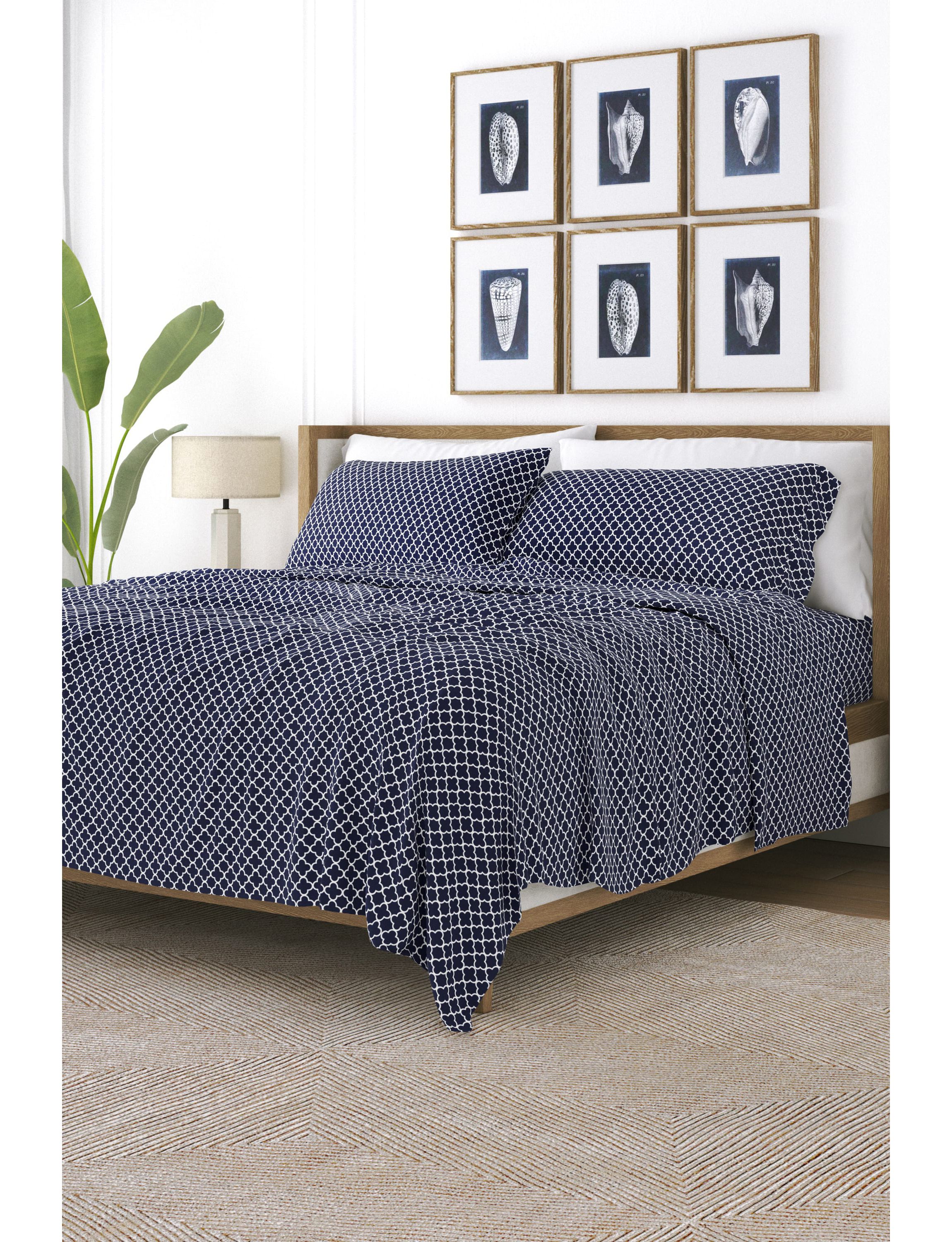 Sheet Set 3-Piece Patterned Microfiber Modern Elegance Ultra Soft Bedding