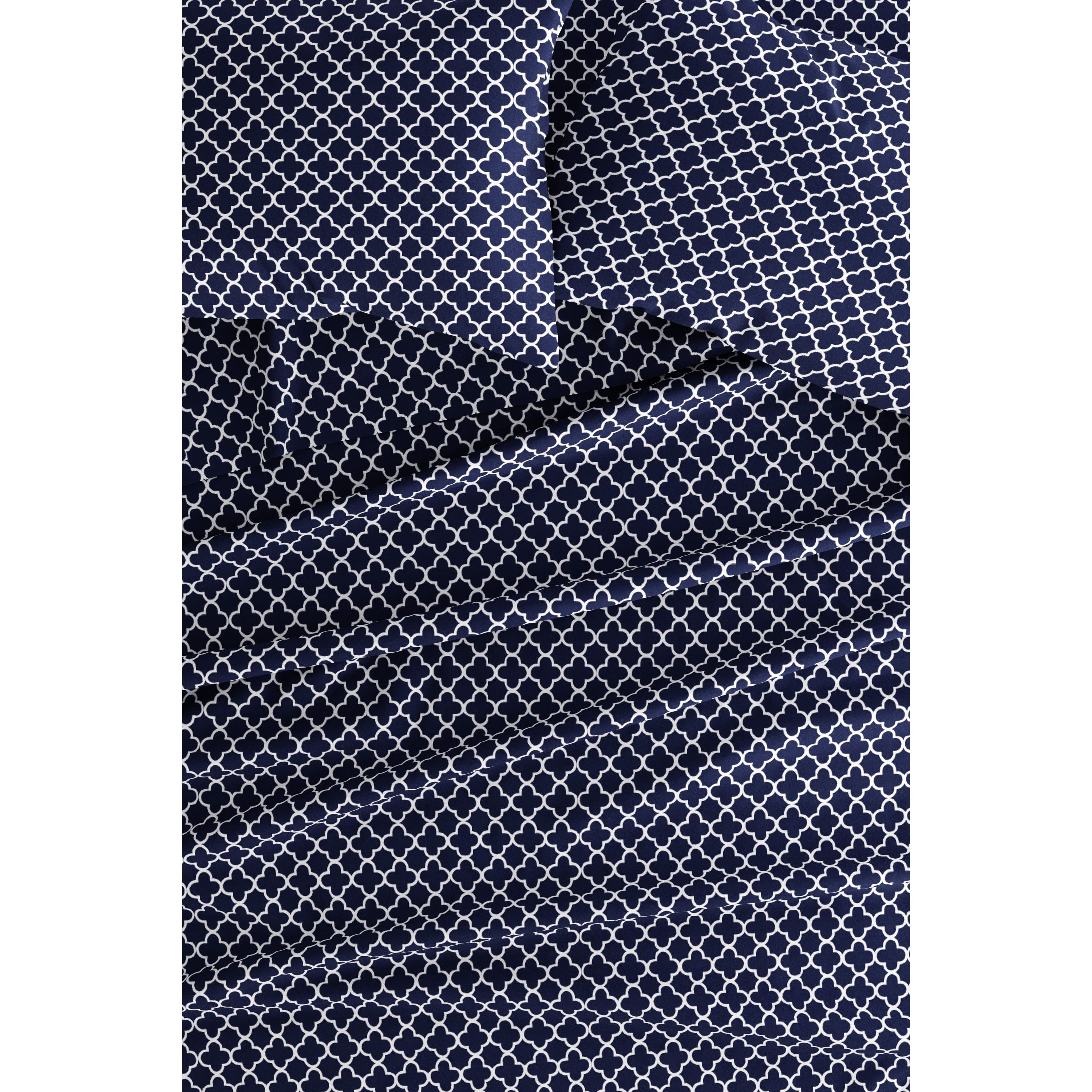 Sheet Set 3-Piece Patterned Microfiber Modern Elegance Ultra Soft Bedding
