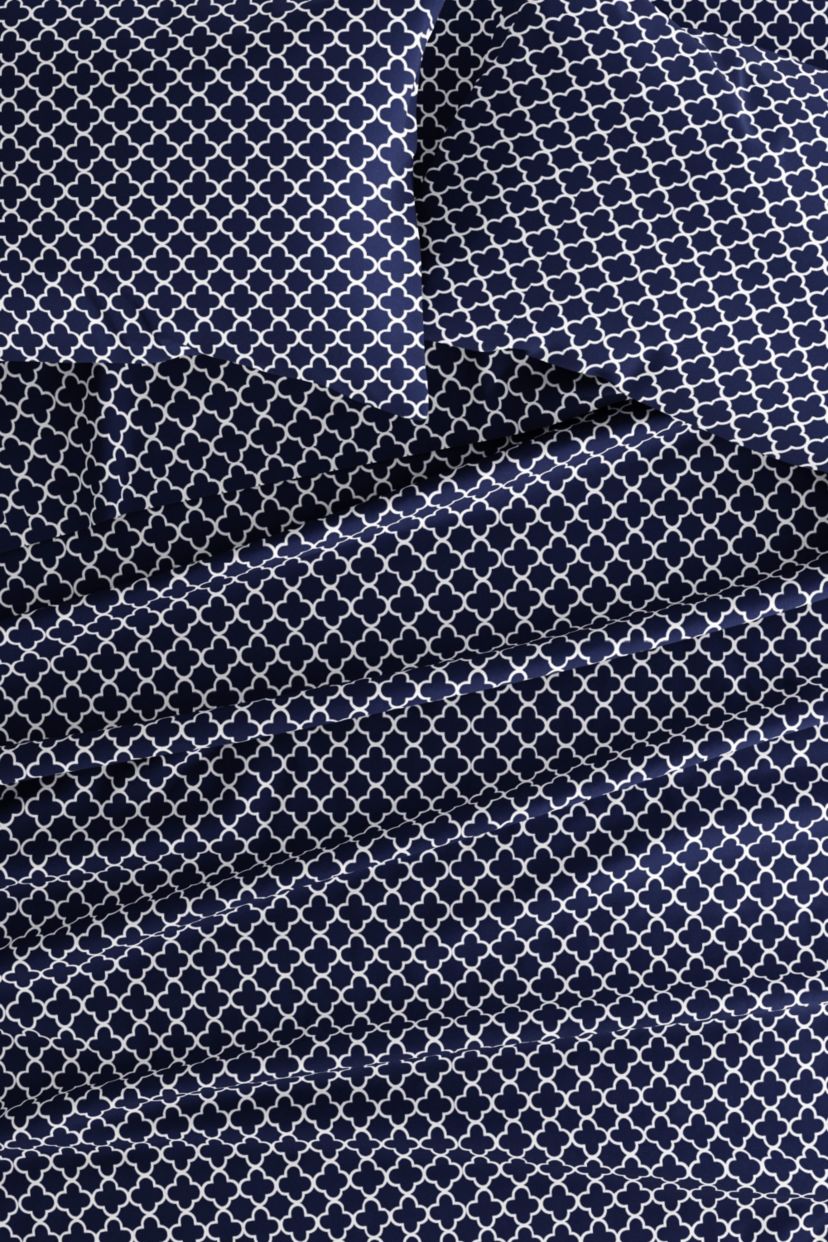 Sheet Set 3-Piece Patterned Microfiber Modern Elegance Ultra Soft Bedding