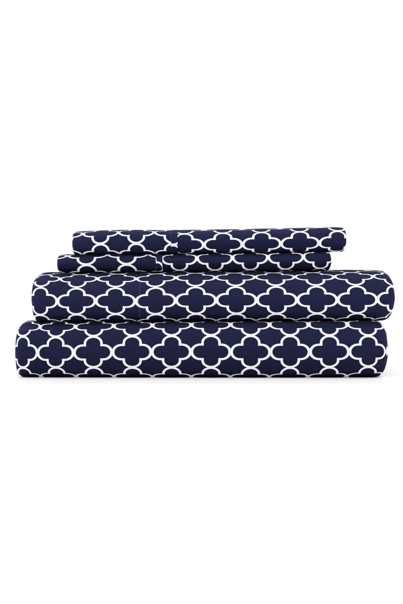 Sheet Set 3-Piece Patterned Microfiber Modern Elegance Ultra Soft Bedding
