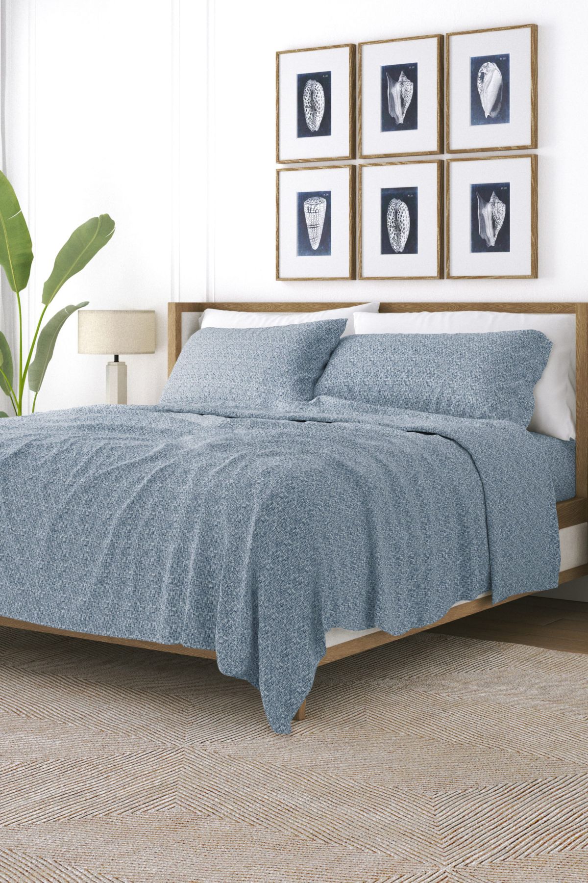 Sheet Set 4-Piece Patterned Microfiber Modern Elegance Ultra Soft Bedding