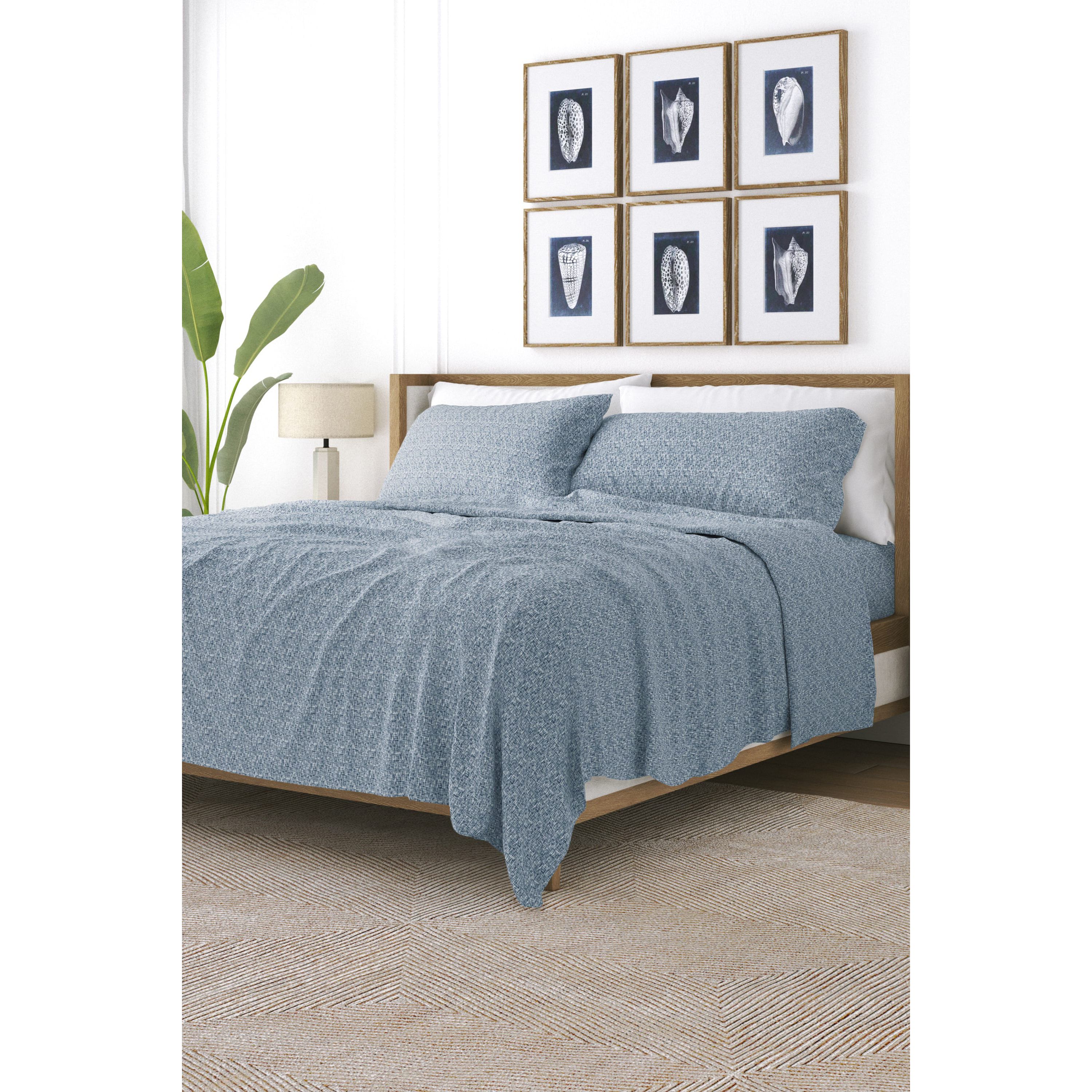 Sheet Set 4-Piece Patterned Microfiber Modern Elegance Ultra Soft Bedding