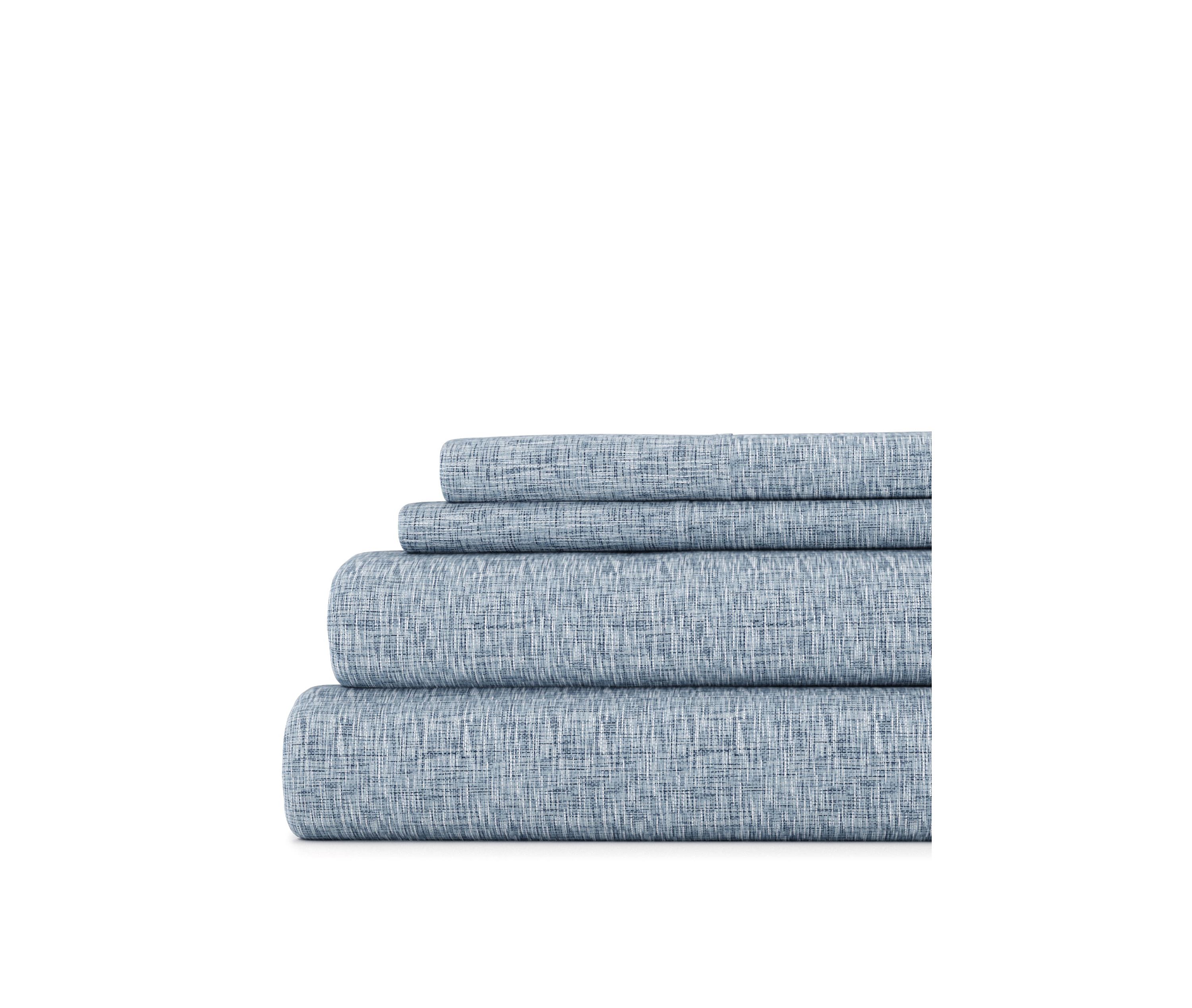 Sheet Set 4-Piece Patterned Microfiber Modern Elegance Ultra Soft Bedding