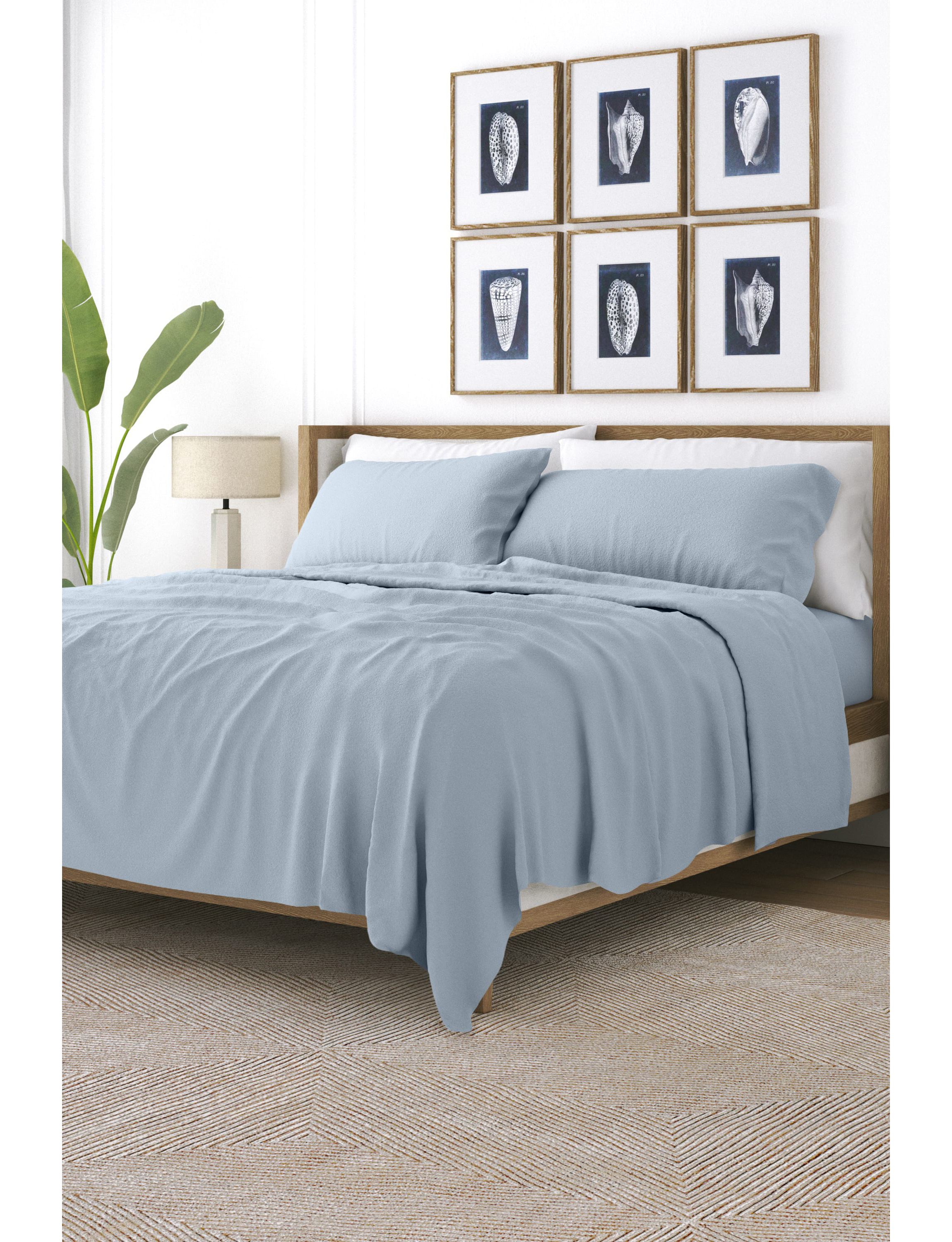 Sheet Set 4-Piece 100% Cotton Flannel Super Soft Bedding