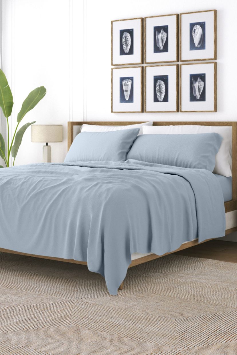 Sheet Set 4-Piece 100% Cotton Flannel Super Soft Bedding