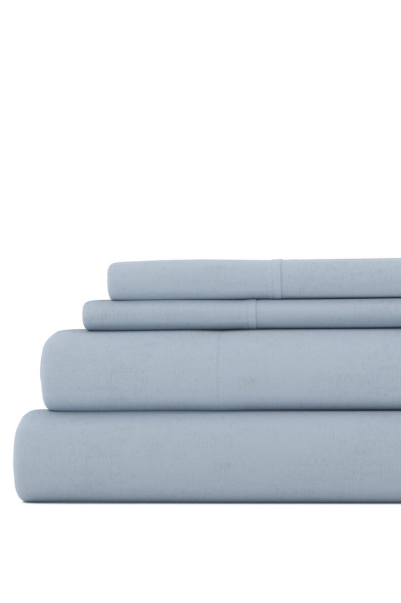 Sheet Set 4-Piece 100% Cotton Flannel Super Soft Bedding