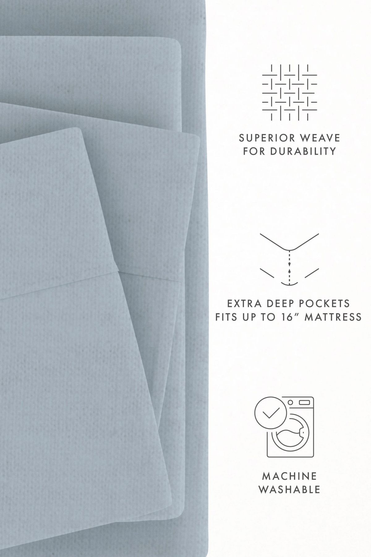 Sheet Set 4-Piece 100% Cotton Flannel Super Soft Bedding