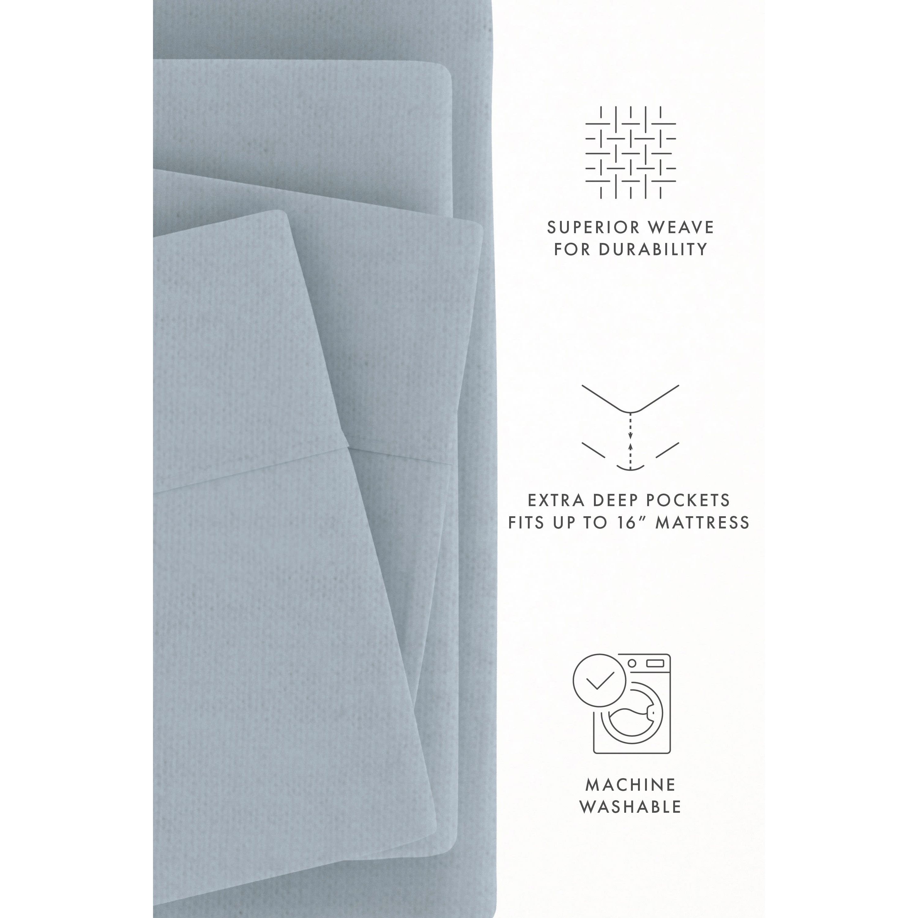 Sheet Set 4-Piece 100% Cotton Flannel Super Soft Bedding