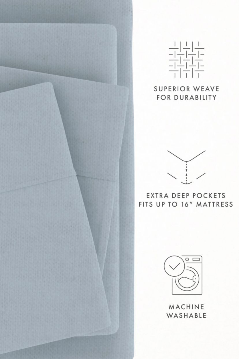 Sheet Set 4-Piece 100% Cotton Flannel Super Soft Bedding