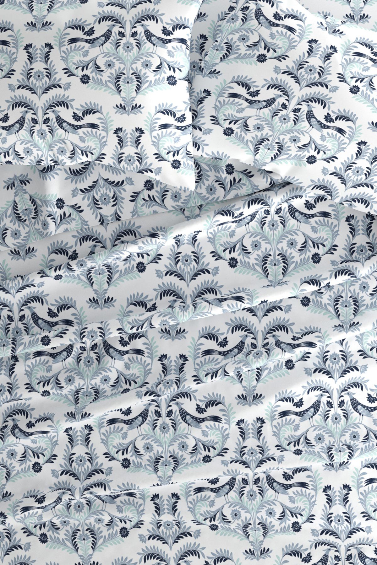 Sheet Set 4-Piece Patterned Microfiber Garden Farmhouse Ultra Soft Bedding