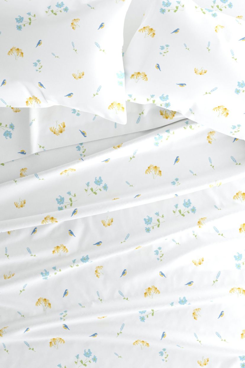 Sheet Set 4-Piece Patterned Microfiber Garden Farmhouse Ultra Soft Bedding