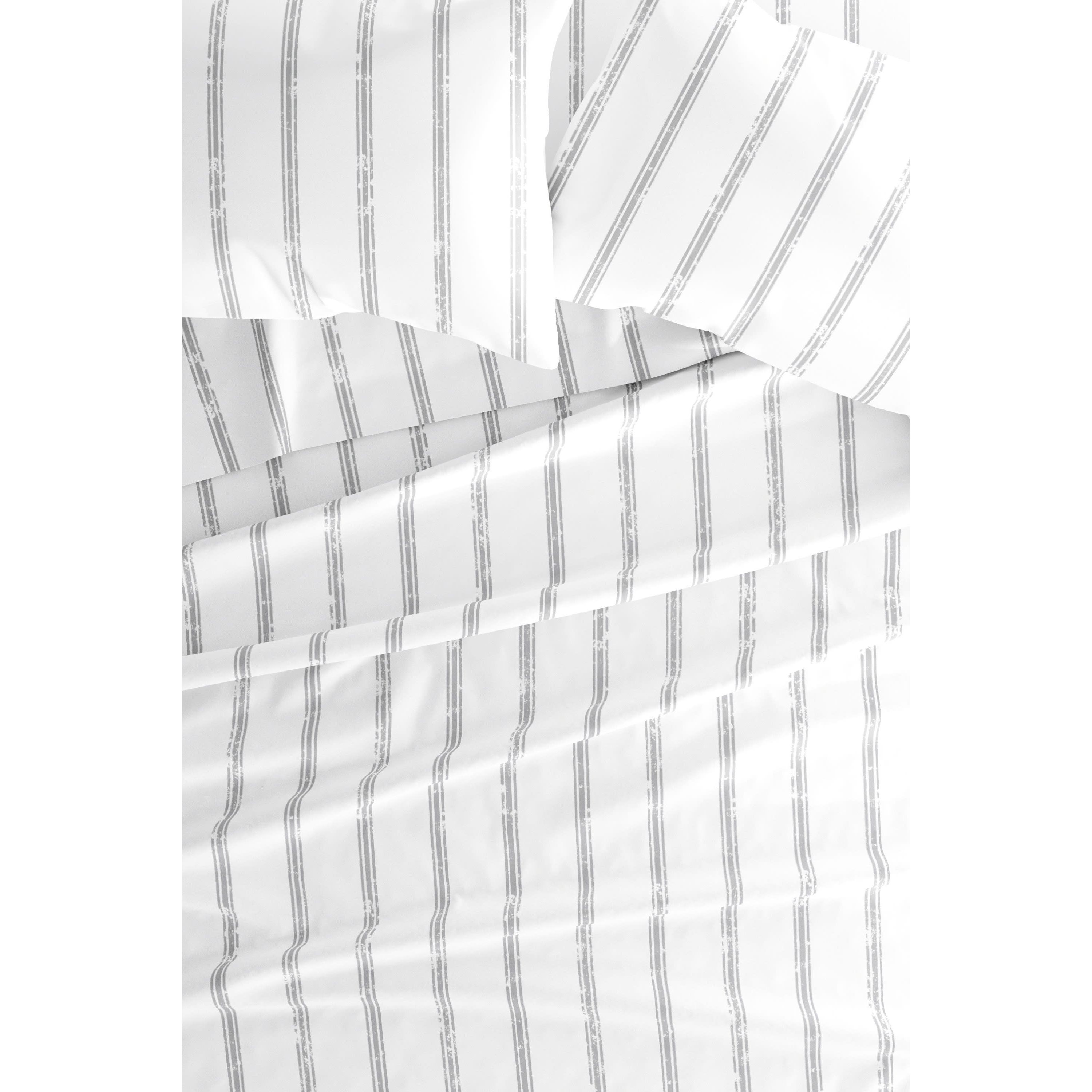 Sheet Set 3-Piece Patterned Microfiber Dots & Stripes Ultra Soft Bedding