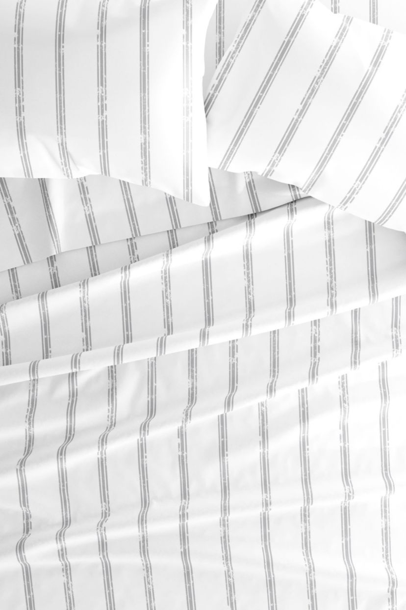 Sheet Set 3-Piece Patterned Microfiber Dots & Stripes Ultra Soft Bedding
