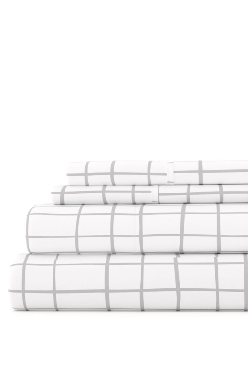 Sheet Set 3-Piece Patterned Microfiber Dots & Stripes Ultra Soft Bedding