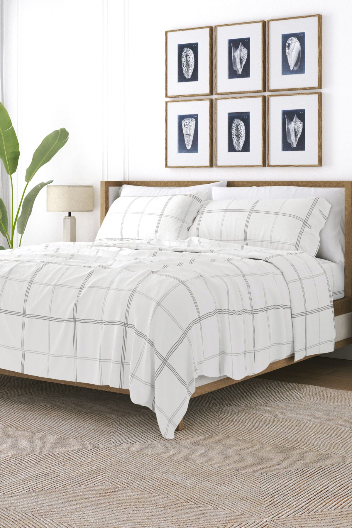 Sheet Set 4-Piece 100% Cotton Flannel Patterned Super Soft Bedding