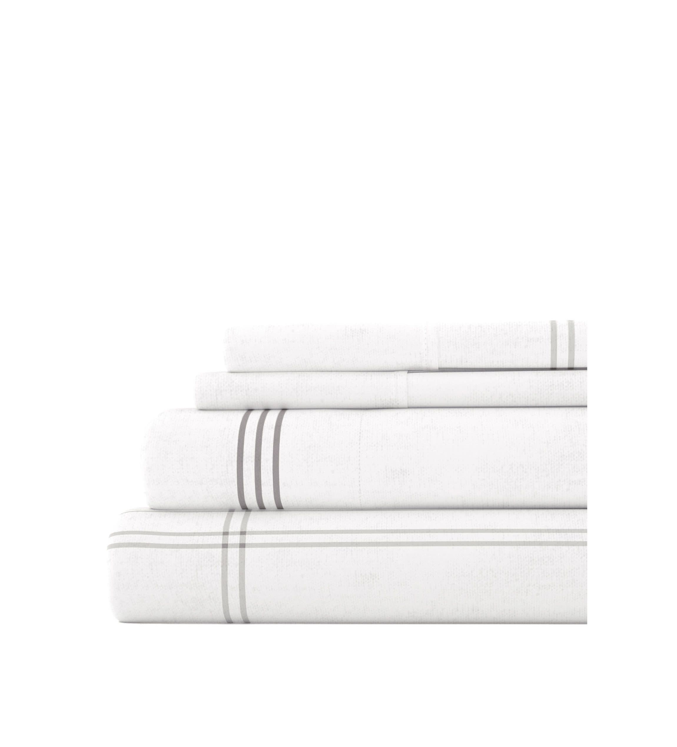 Sheet Set 4-Piece 100% Cotton Flannel Patterned Super Soft Bedding