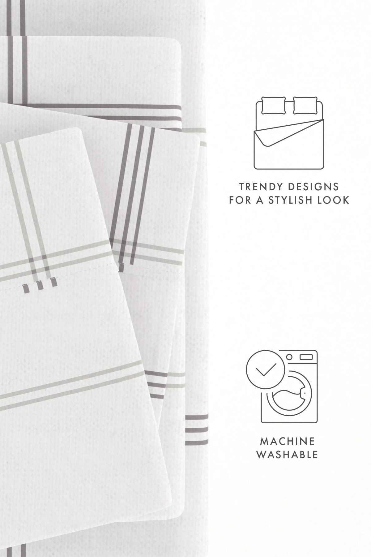 Sheet Set 4-Piece 100% Cotton Flannel Patterned Super Soft Bedding