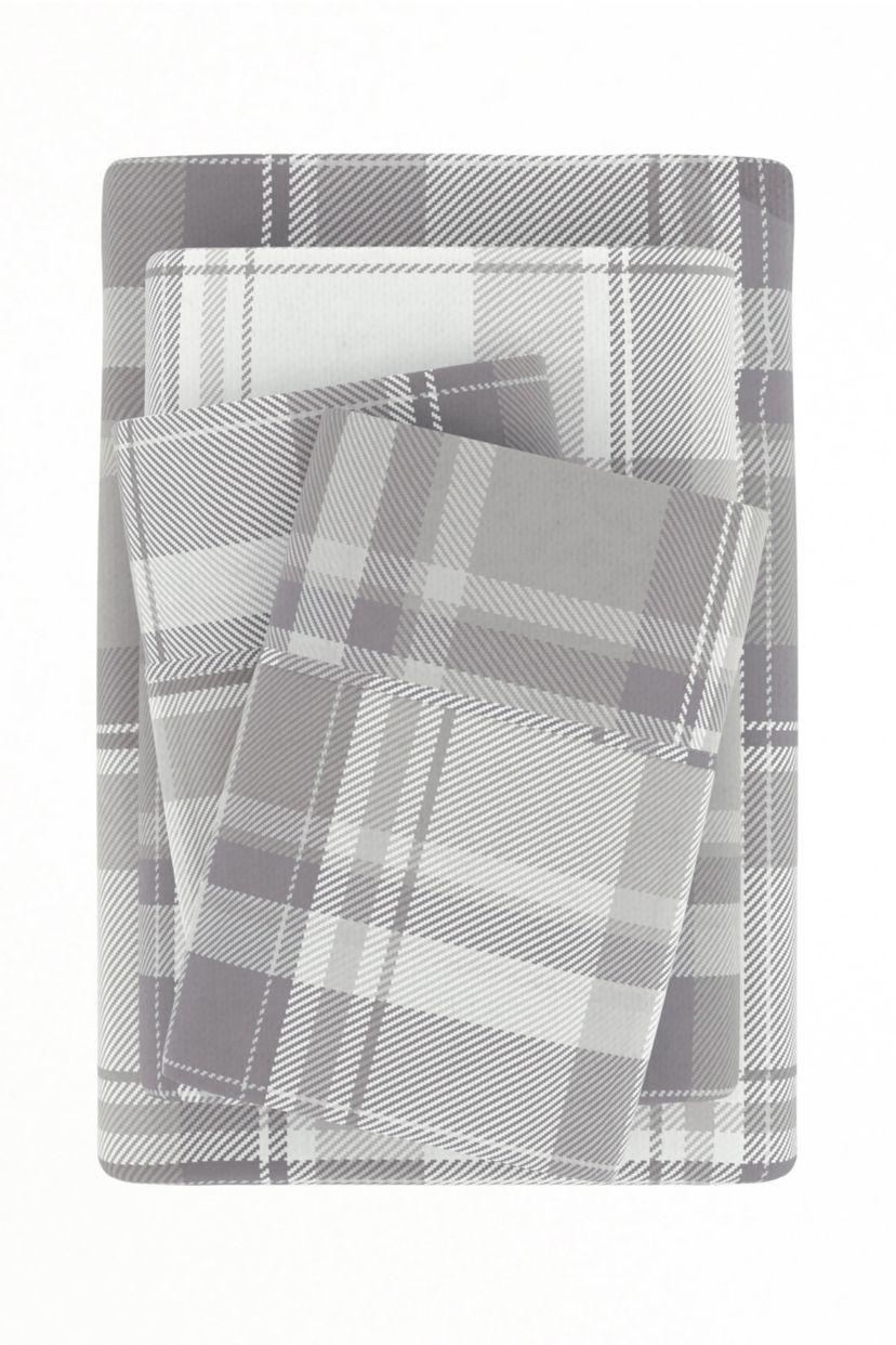 Sheet Set 4-Piece 100% Cotton Flannel Patterned Super Soft Bedding