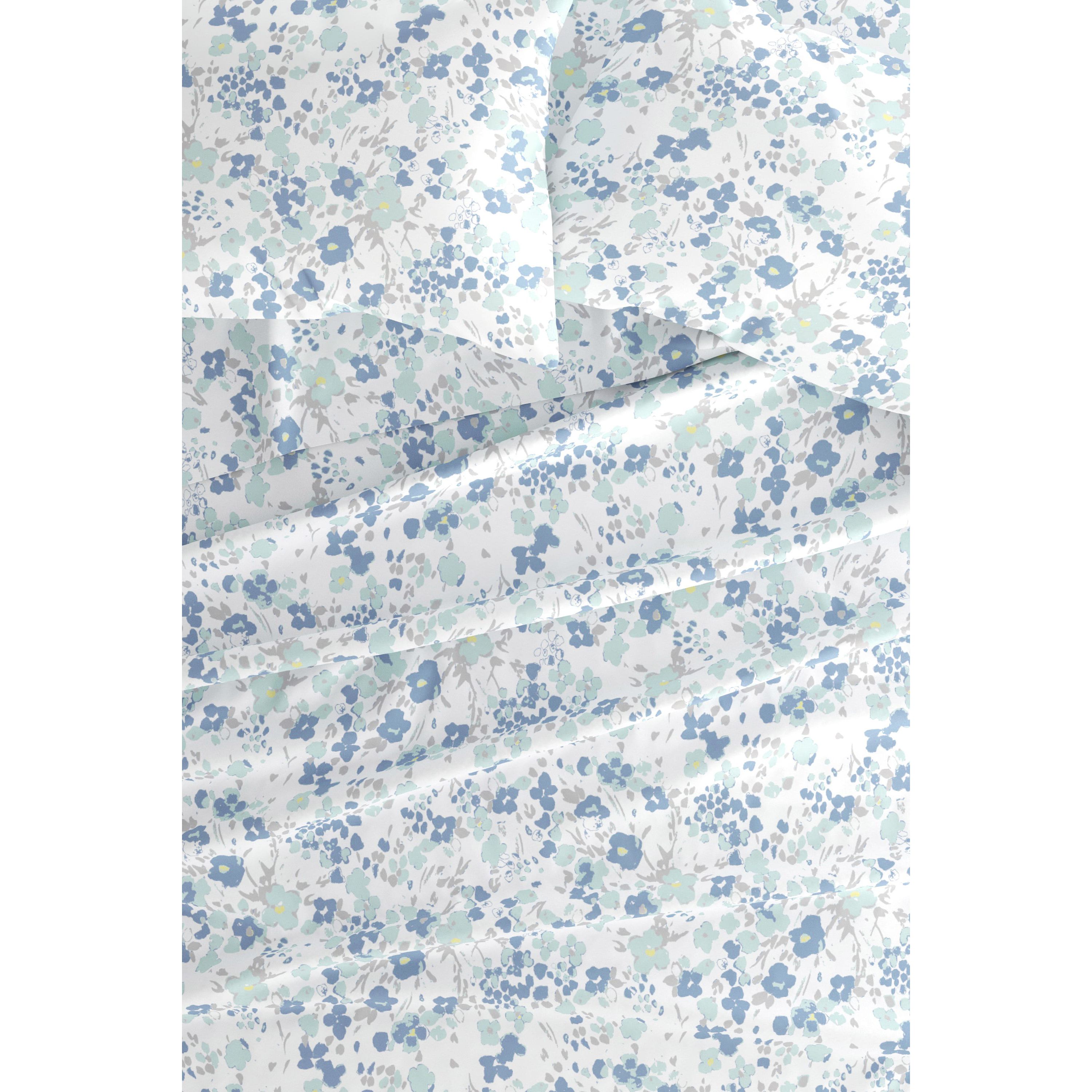 Sheet Set 4-Piece Patterned Microfiber Garden Farmhouse Ultra Soft Bedding