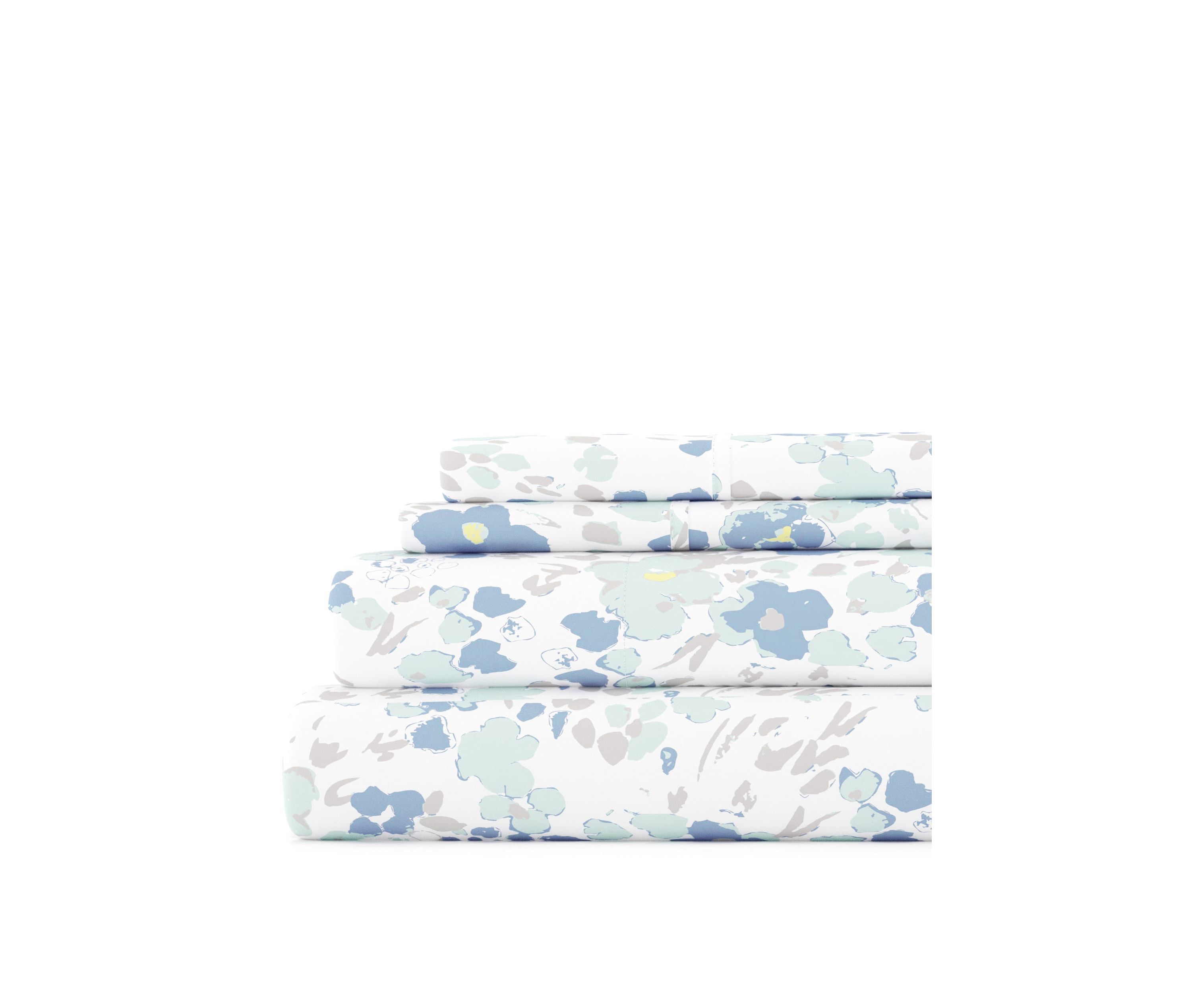 Sheet Set 4-Piece Patterned Microfiber Garden Farmhouse Ultra Soft Bedding