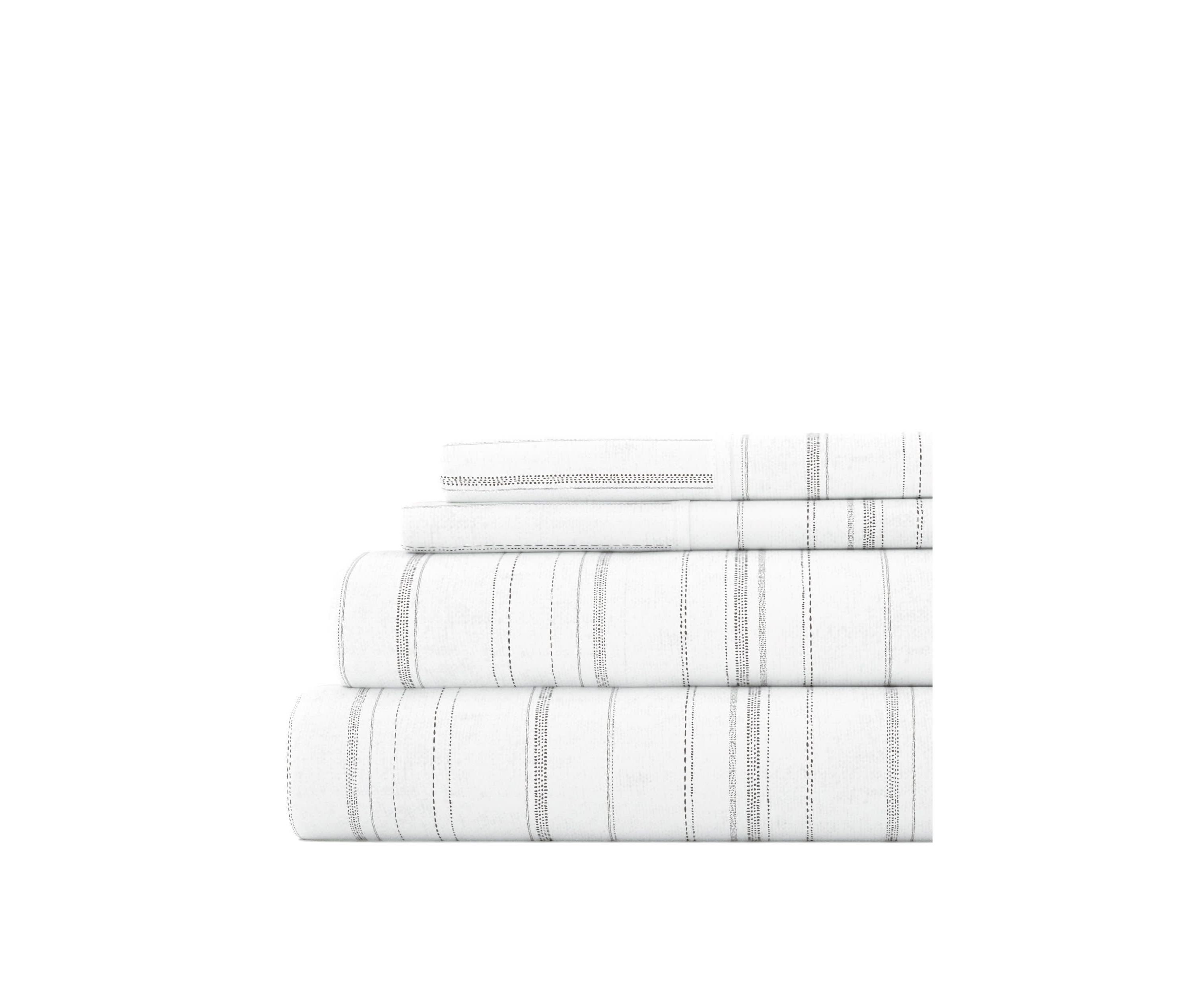 Sheet Set 4-Piece 100% Cotton Flannel Patterned Super Soft Bedding