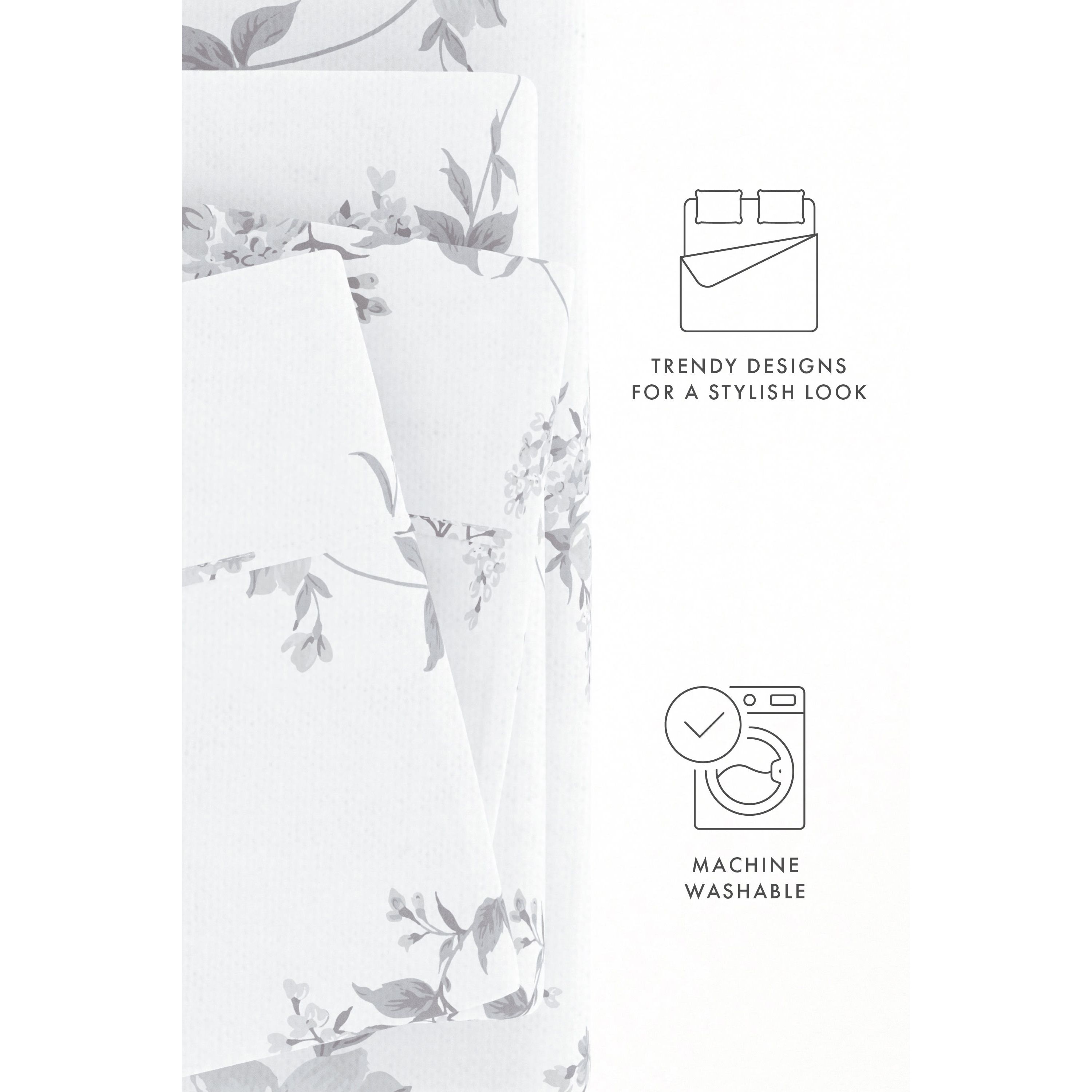 Sheet Set 4-Piece 100% Cotton Flannel Patterned Super Soft Bedding