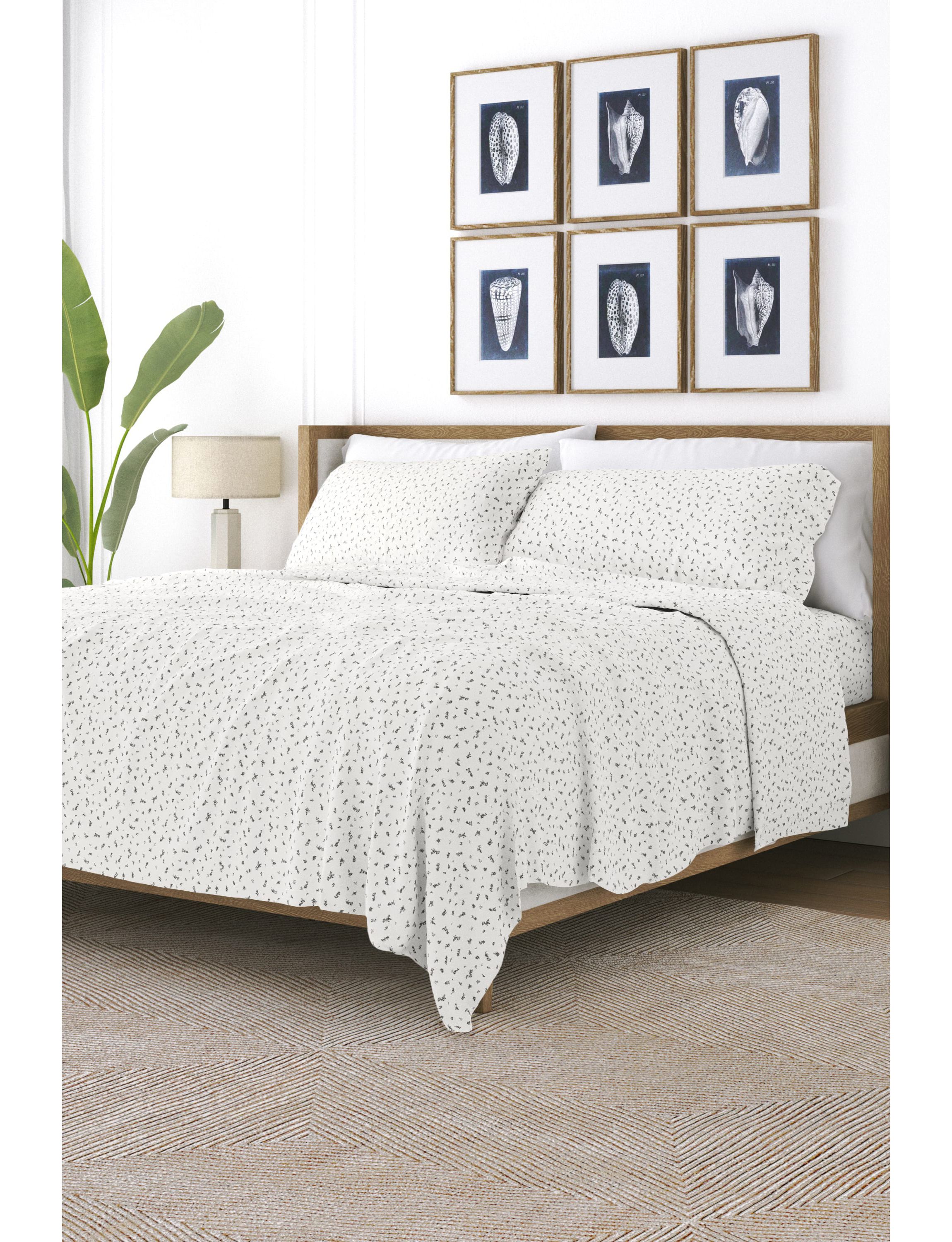 Sheet Set 4-Piece Patterned Microfiber Classic Essentials Ultra Soft Bedding