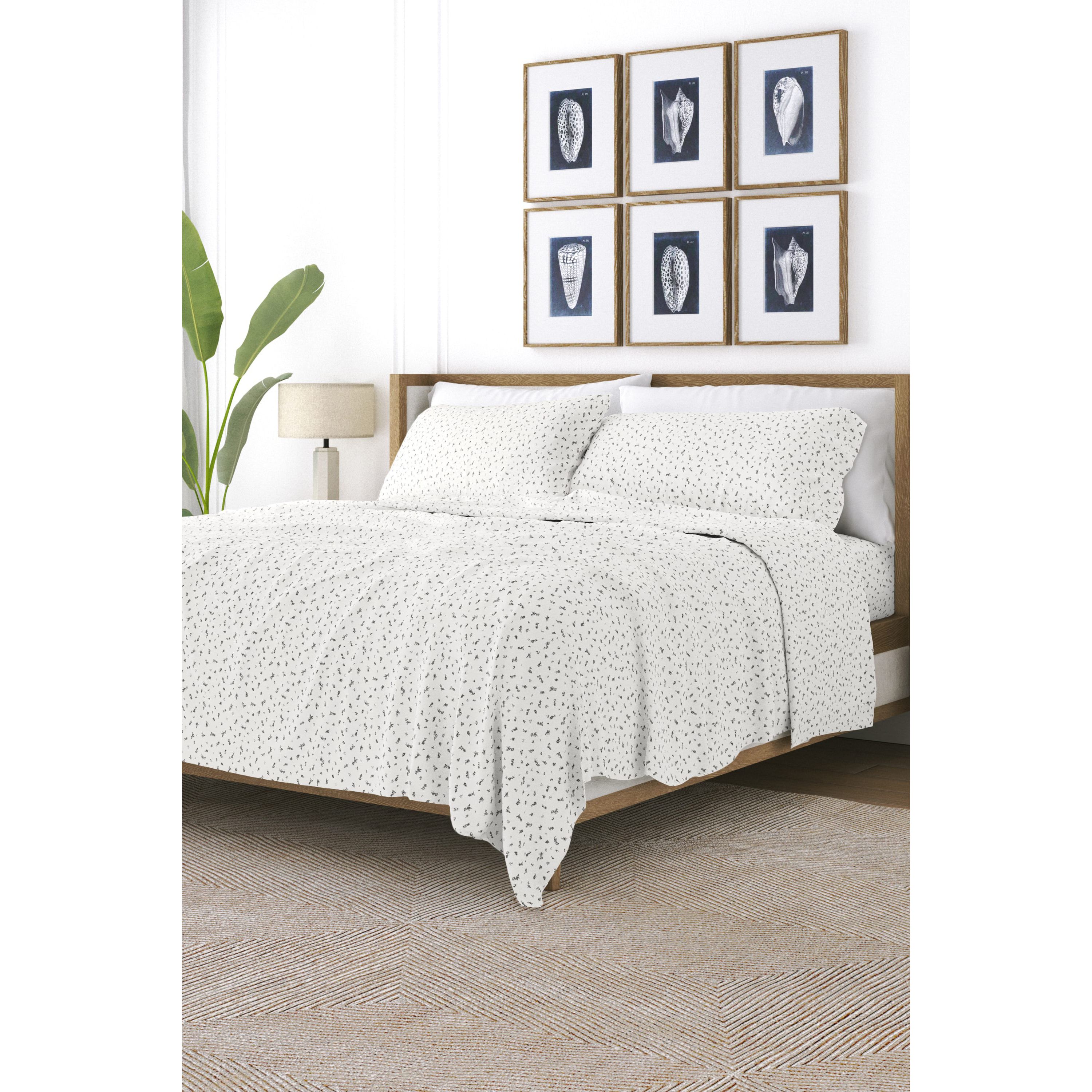 Sheet Set 4-Piece Patterned Microfiber Classic Essentials Ultra Soft Bedding