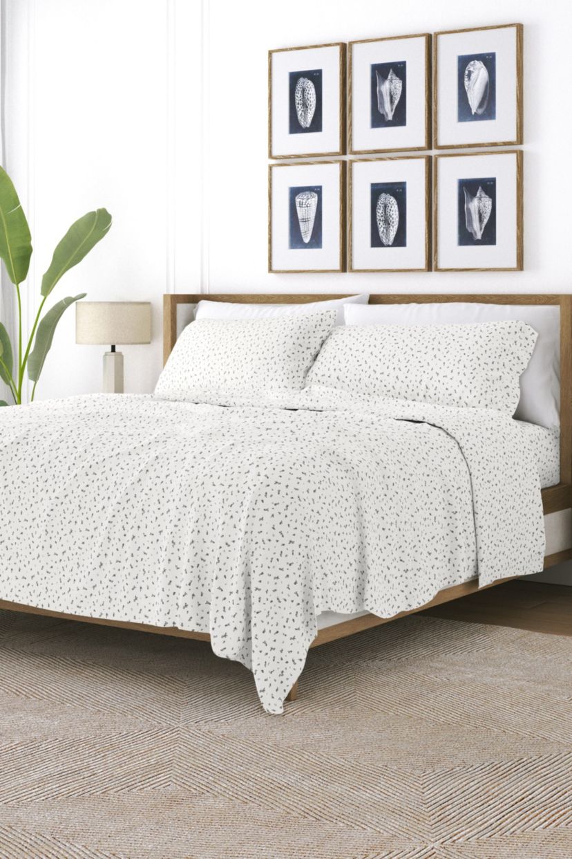 Sheet Set 4-Piece Patterned Microfiber Classic Essentials Ultra Soft Bedding