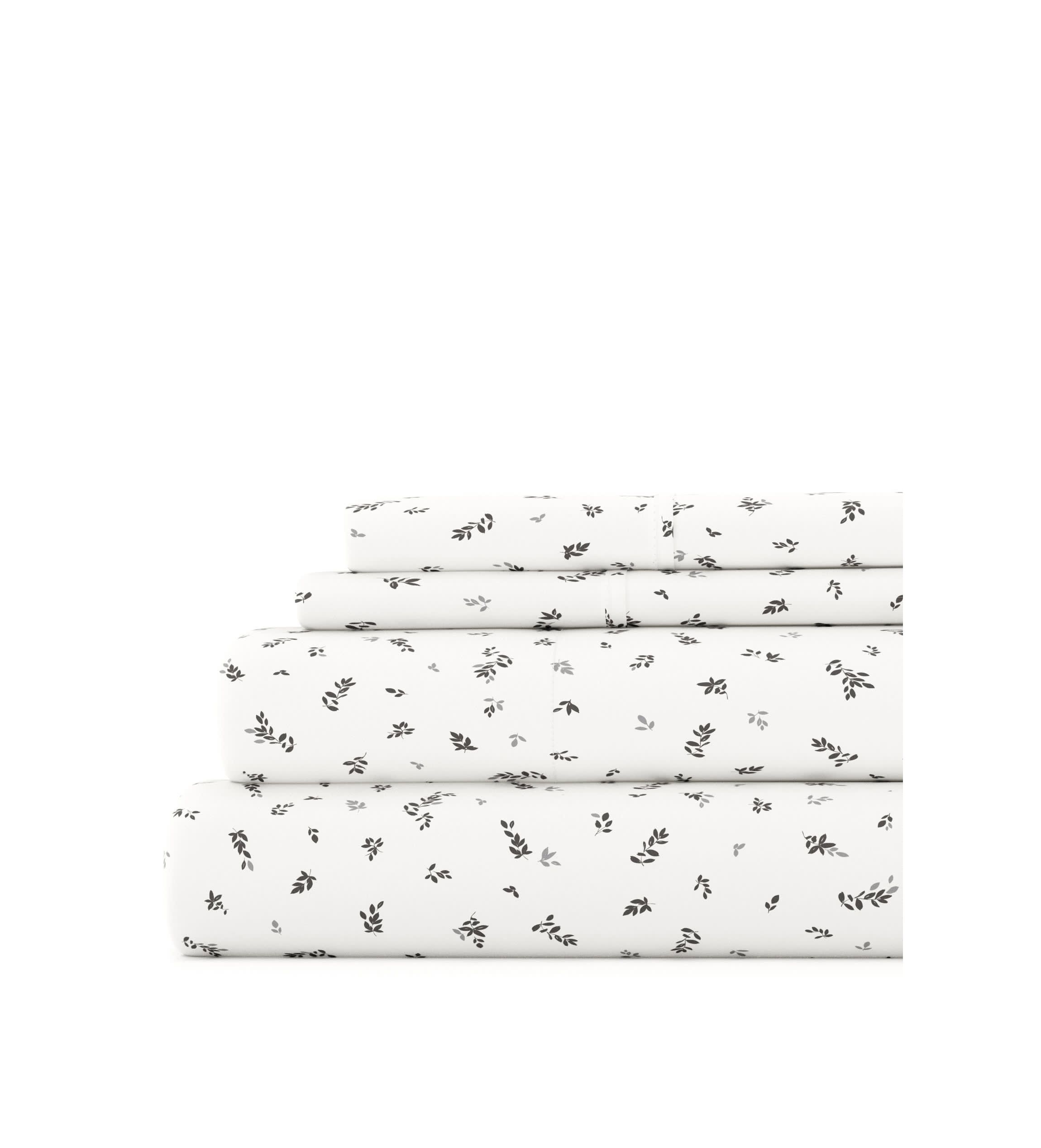 Sheet Set 4-Piece Patterned Microfiber Classic Essentials Ultra Soft Bedding
