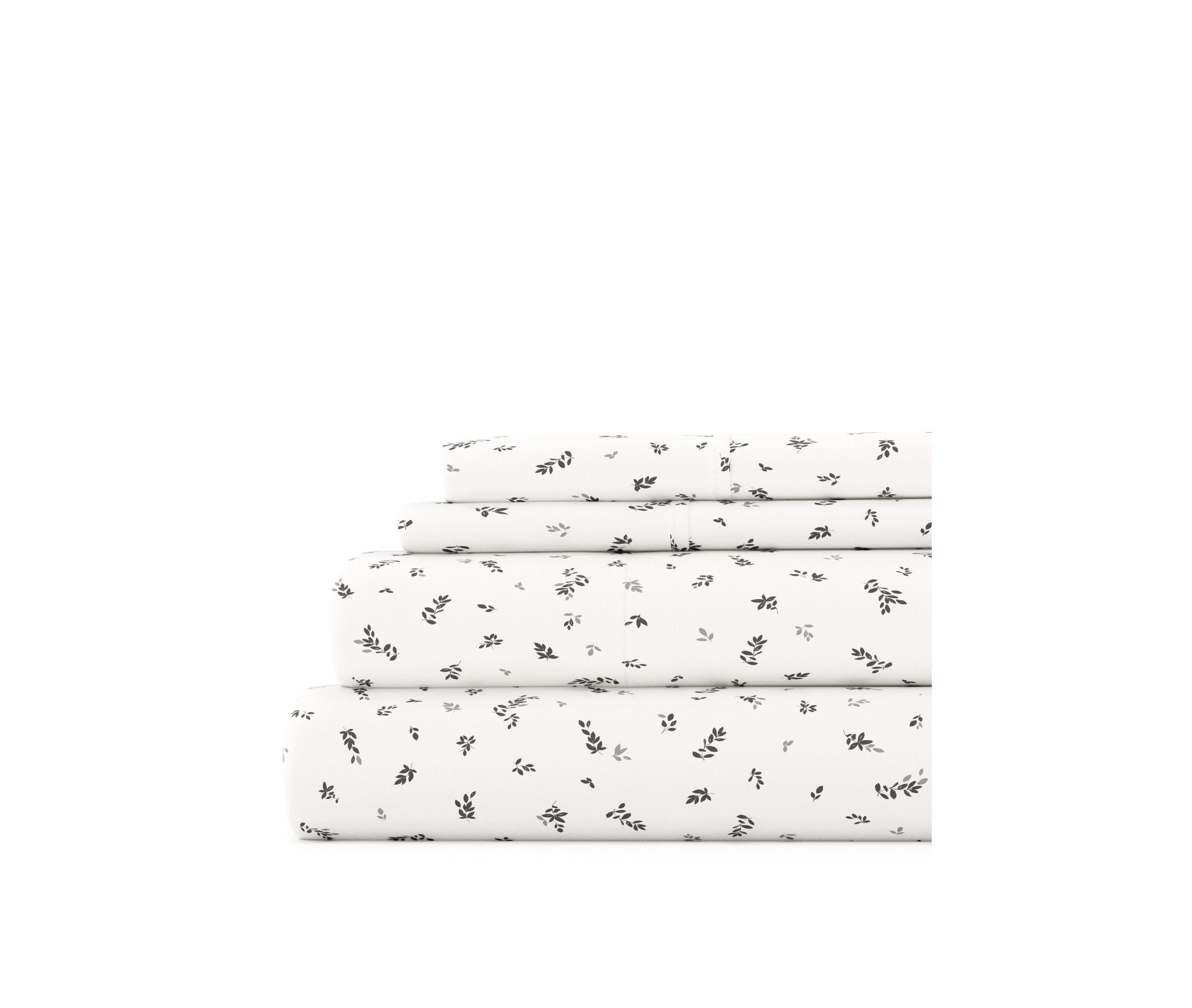Sheet Set 4-Piece Patterned Microfiber Classic Essentials Ultra Soft Bedding