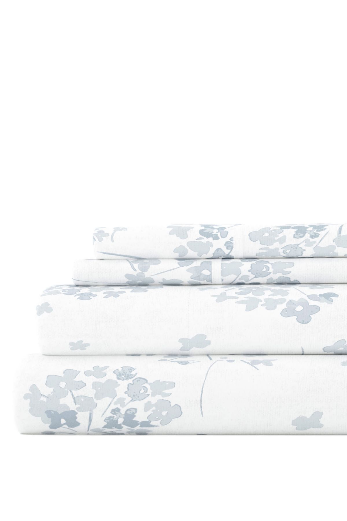 Sheet Set 4-Piece 100% Cotton Flannel Patterned Super Soft Bedding