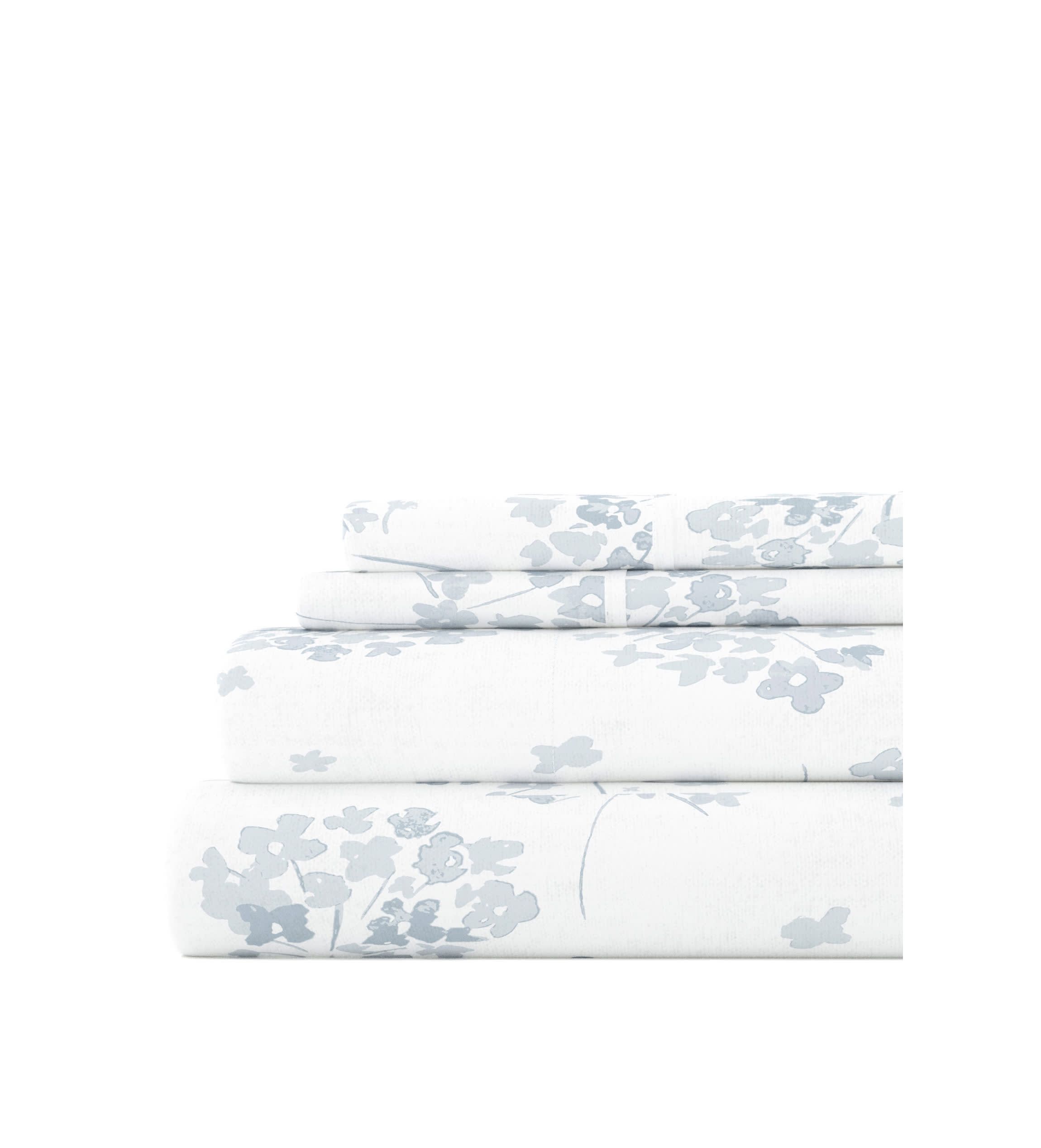 Sheet Set 4-Piece 100% Cotton Flannel Patterned Super Soft Bedding