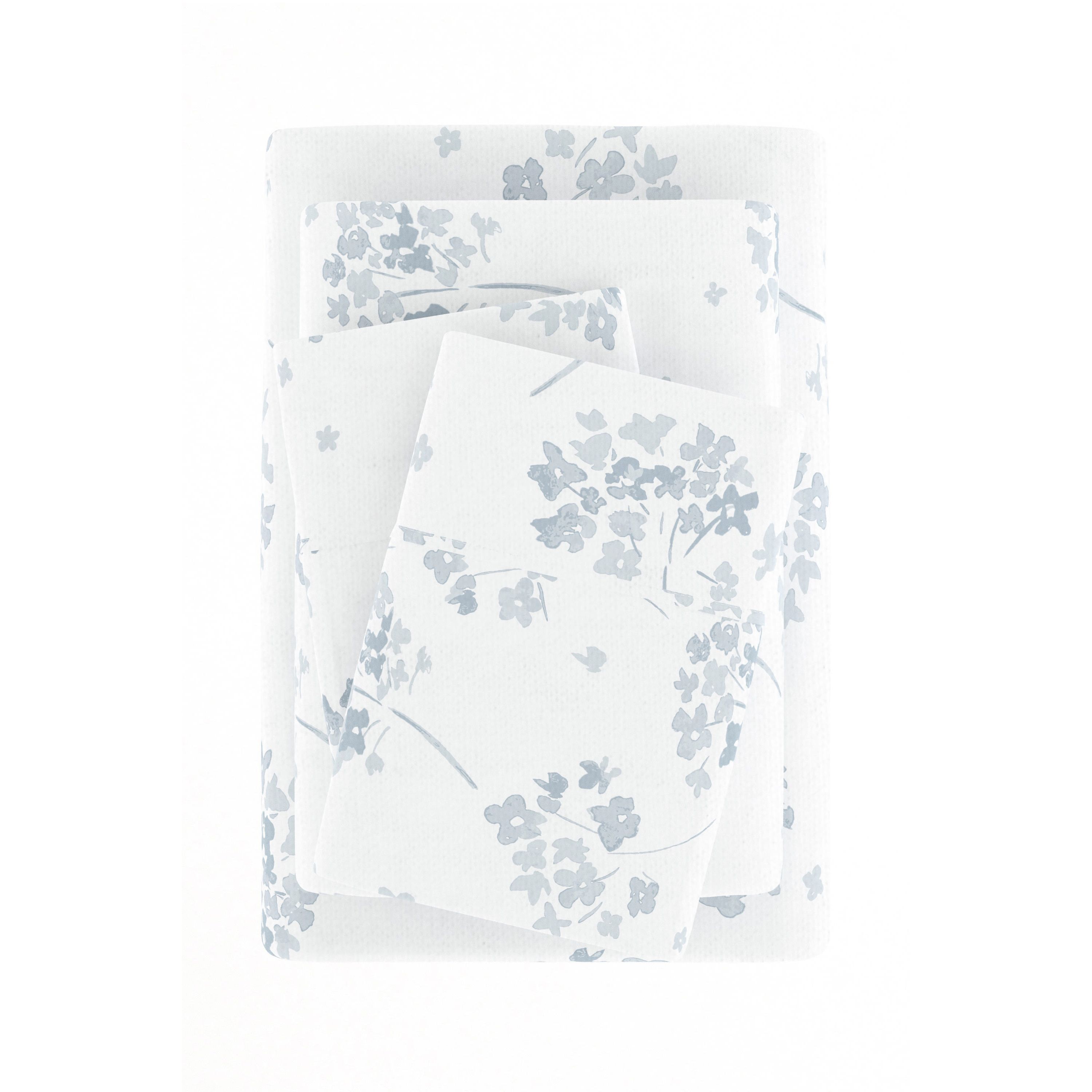 Sheet Set 4-Piece 100% Cotton Flannel Patterned Super Soft Bedding