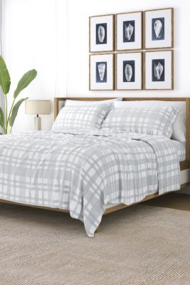 Luxury Inn Sheet Set 4-Piece 100% Cotton Flannel Patterned Super Soft Bedding