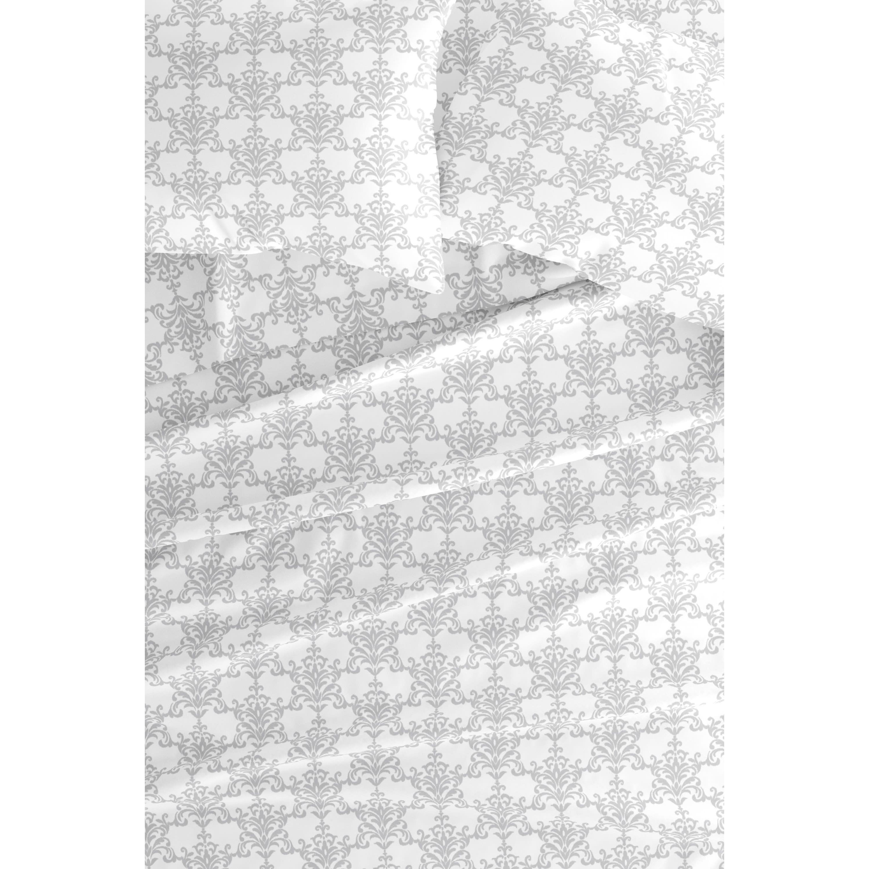 Sheet Set 4-Piece Patterned Microfiber Classic Essentials Ultra Soft Bedding