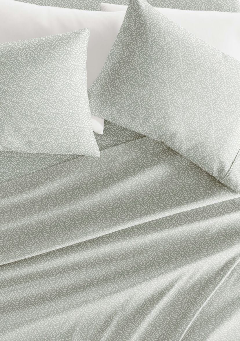 Sheet Set Patterned Microfiber Ultra Soft Bedding in Modern Circles