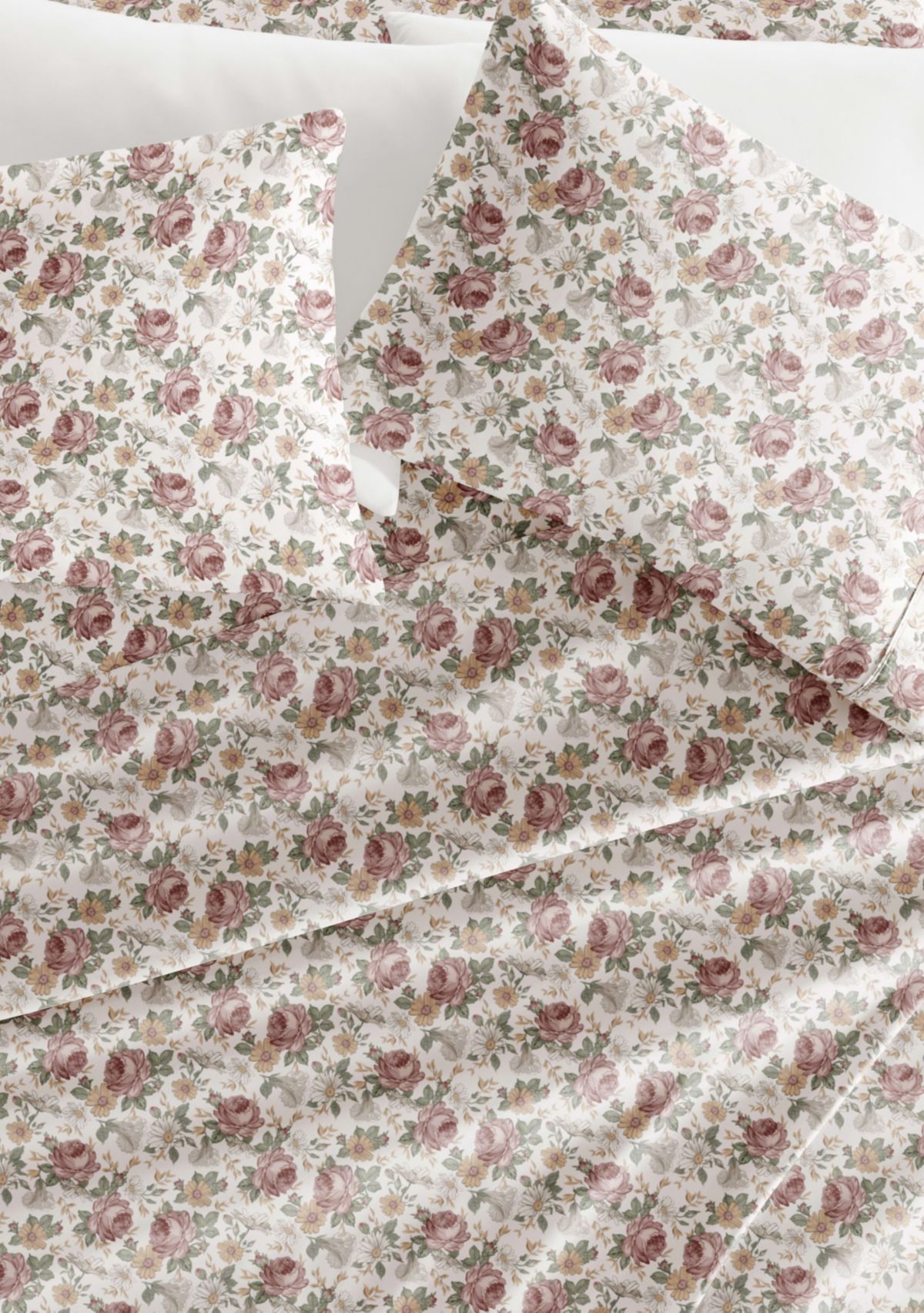 Sheet Set Patterned Microfiber Ultra Soft Bedding in Blooming Floral