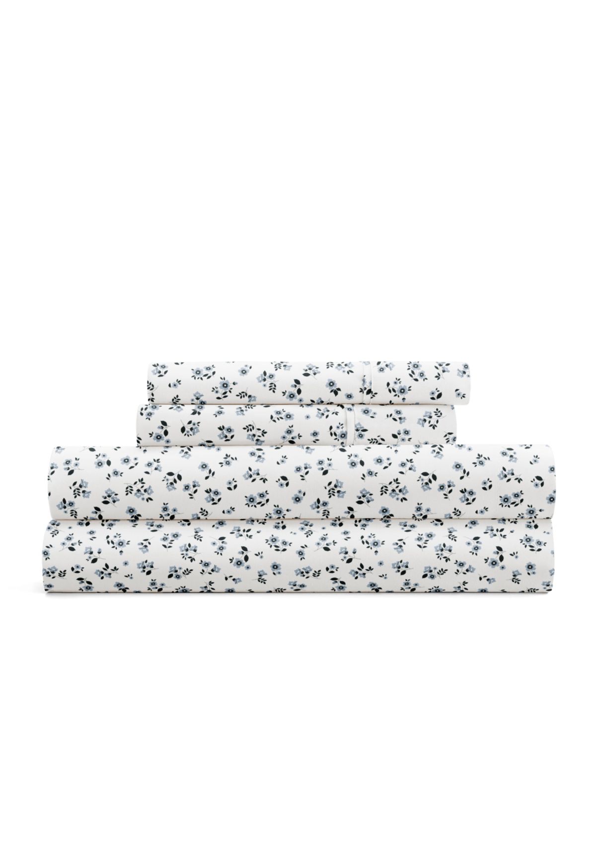 Sheet Set Patterned Microfiber Ultra Soft Bedding in Ditsy Floral