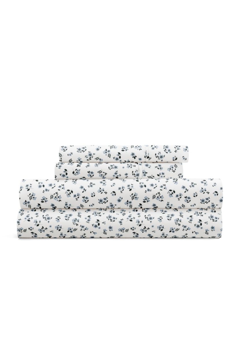 Sheet Set Patterned Microfiber Ultra Soft Bedding in Ditsy Floral