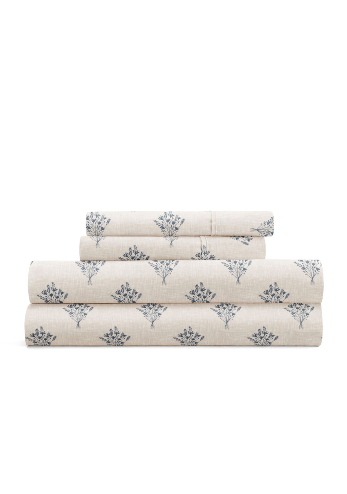 Sheet Set Patterned Microfiber Ultra Soft Bedding in Floral Bouquet