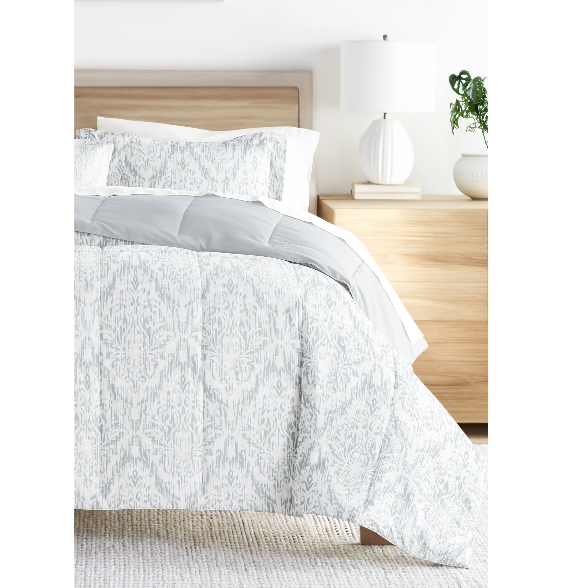 Bedding Bundle, Patterned Microfiber Comforter Set and Solid Sheet Set