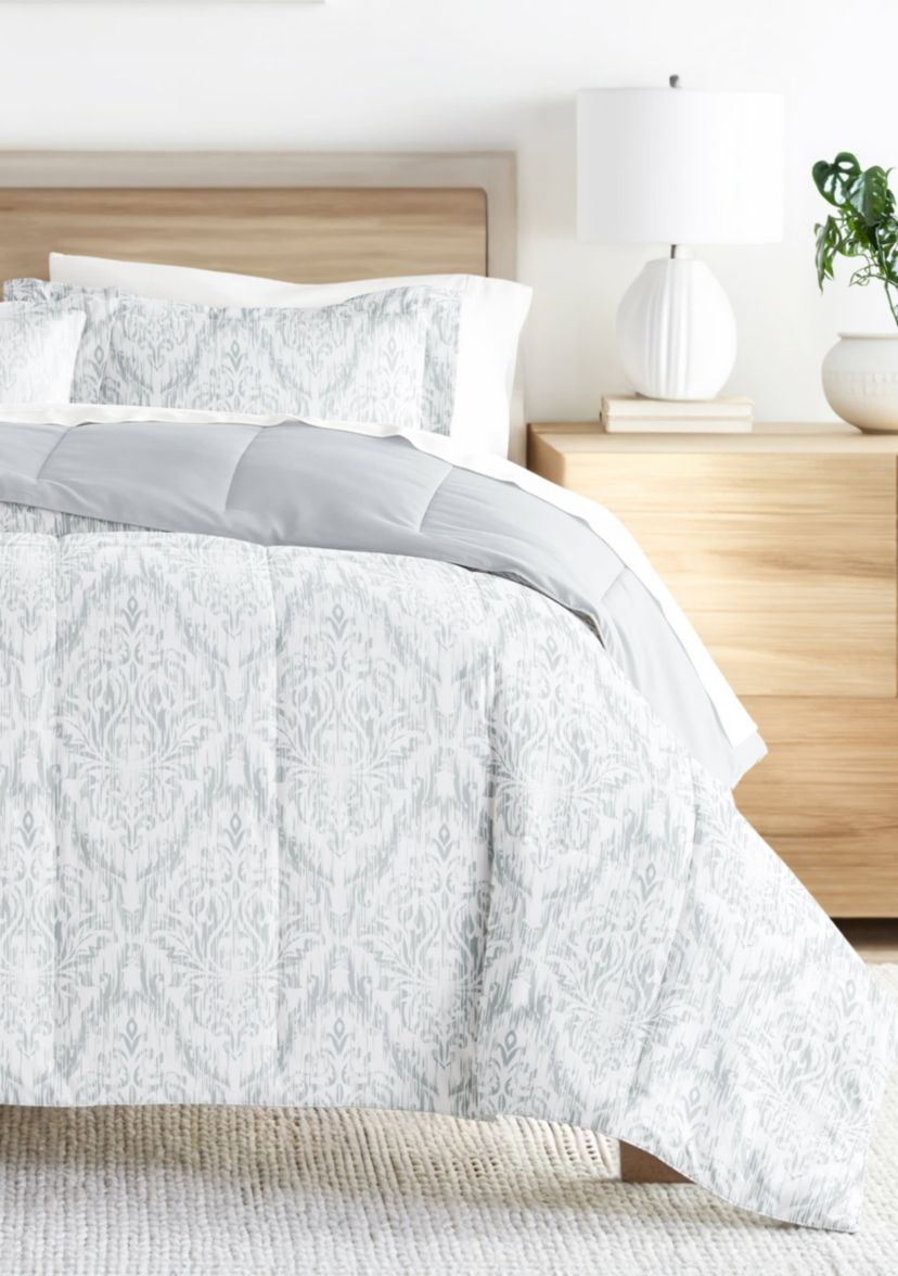 Bedding Bundle, Patterned Microfiber Comforter Set and Solid Sheet Set
