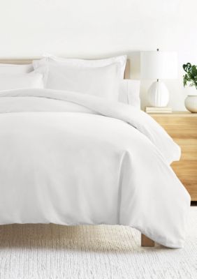 Luxury Inn Ultra Soft 100% Cotton Comforter & Duvet Cover Bundle, White, Twin XL